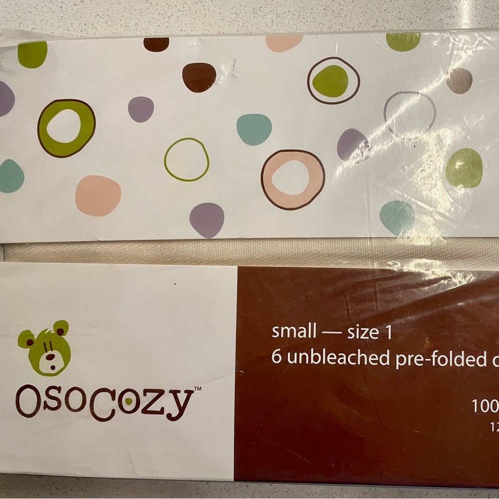 Cloth Diapers Pre-folded Size 1, 100% cotton